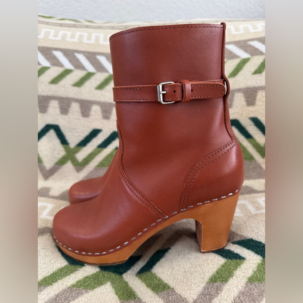 Swedish Hasbeens Tan Leather Booties - Picture 3 of 15